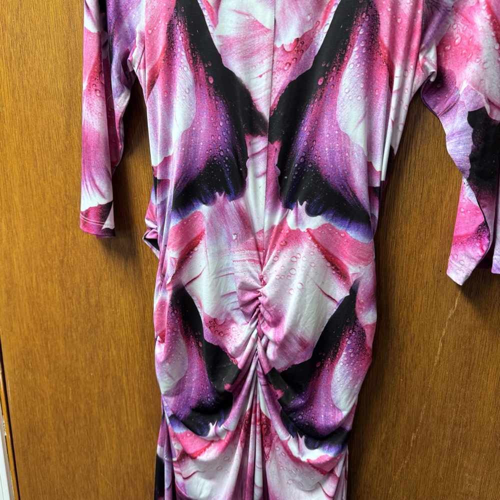 Roberto Cavalli Pink Purple Floral Maxi Dress - Picture 5 of 12